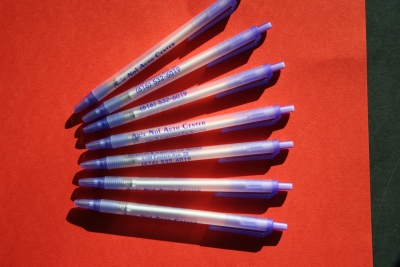 Our purple pens
